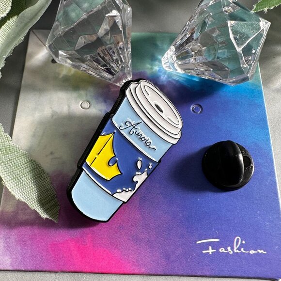 Aurora Princess Lapel Pin Sleeping Beauty Coffee Cup Badge Brooch Jewelry Pin - Picture 2 of 8